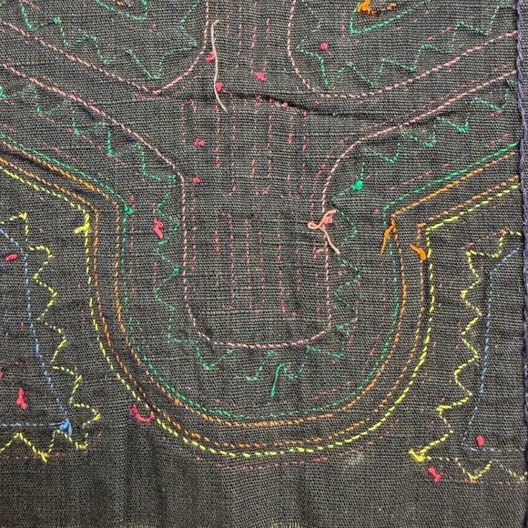 Mola Art Kuna Panama Hand Stitched Applique Folk Art Expert Boho READ 13 x 16 - Picture 9 of 11